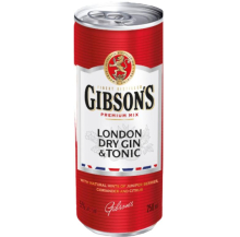 gibson\'s ldg&tonic 25cl (x24)