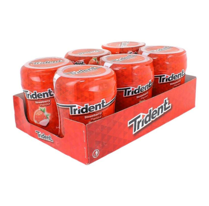 trident bottle morango (x6)