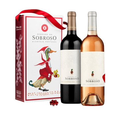 kit natal herdade sobroso tinto e rosé