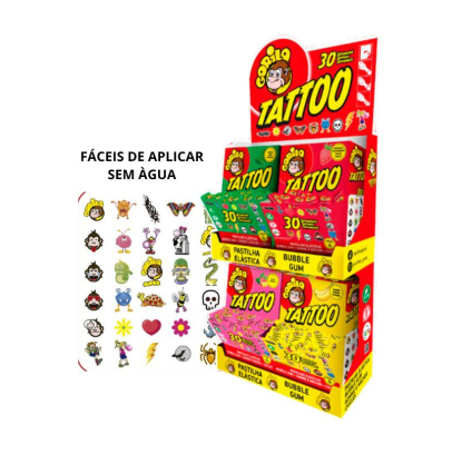 expositor pastilhas gorila tatoo