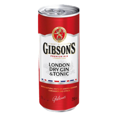 gibson\'s ldg&tonic 25cl (x24)